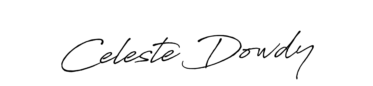 How to make Celeste Dowdy signature? Antro_Vectra_Bolder is a professional autograph style. Create handwritten signature for Celeste Dowdy name. Celeste Dowdy signature style 7 images and pictures png