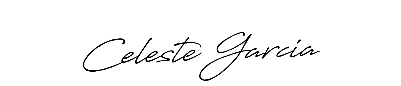 Create a beautiful signature design for name Celeste Garcia. With this signature (Antro_Vectra_Bolder) fonts, you can make a handwritten signature for free. Celeste Garcia signature style 7 images and pictures png