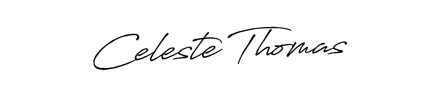 Create a beautiful signature design for name Celeste Thomas. With this signature (Antro_Vectra_Bolder) fonts, you can make a handwritten signature for free. Celeste Thomas signature style 7 images and pictures png