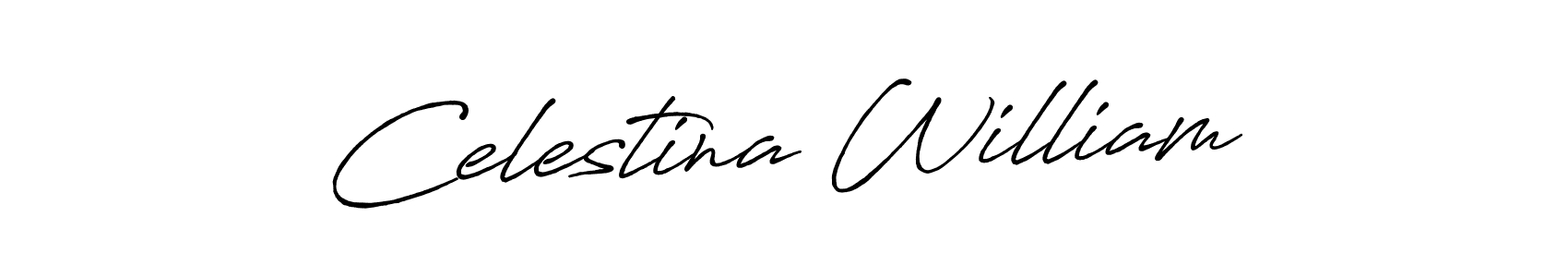 Use a signature maker to create a handwritten signature online. With this signature software, you can design (Antro_Vectra_Bolder) your own signature for name Celestina William. Celestina William signature style 7 images and pictures png