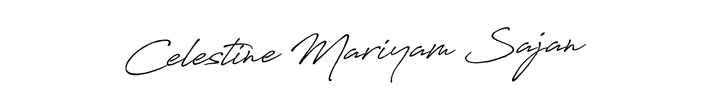 Create a beautiful signature design for name Celestine Mariyam Sajan. With this signature (Antro_Vectra_Bolder) fonts, you can make a handwritten signature for free. Celestine Mariyam Sajan signature style 7 images and pictures png