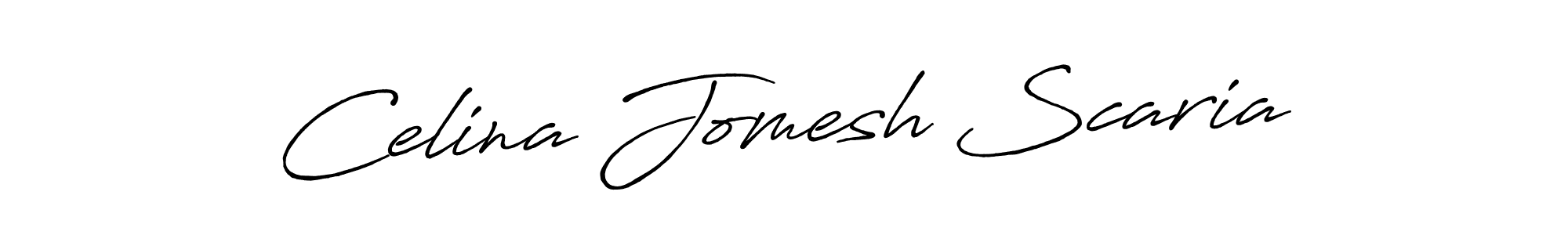 Make a beautiful signature design for name Celina Jomesh Scaria. With this signature (Antro_Vectra_Bolder) style, you can create a handwritten signature for free. Celina Jomesh Scaria signature style 7 images and pictures png