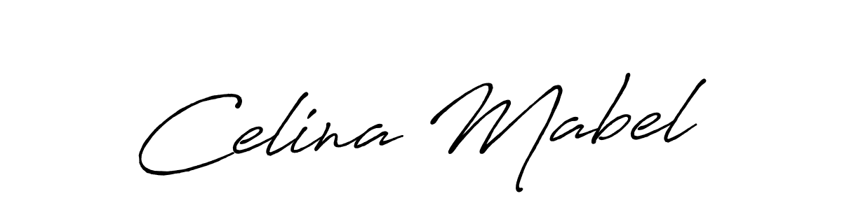 How to make Celina Mabel name signature. Use Antro_Vectra_Bolder style for creating short signs online. This is the latest handwritten sign. Celina Mabel signature style 7 images and pictures png