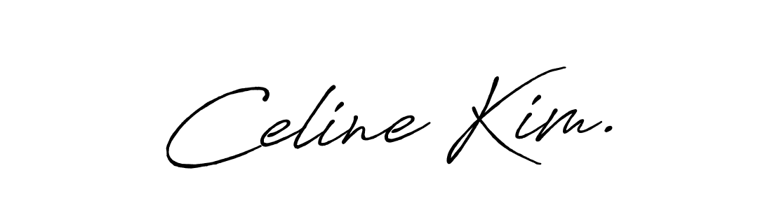 Create a beautiful signature design for name Celine Kim.. With this signature (Antro_Vectra_Bolder) fonts, you can make a handwritten signature for free. Celine Kim. signature style 7 images and pictures png