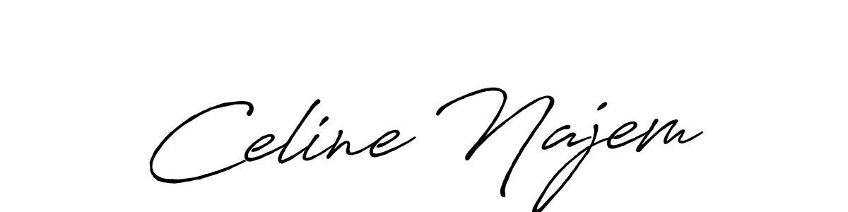 Create a beautiful signature design for name Celine Najem. With this signature (Antro_Vectra_Bolder) fonts, you can make a handwritten signature for free. Celine Najem signature style 7 images and pictures png