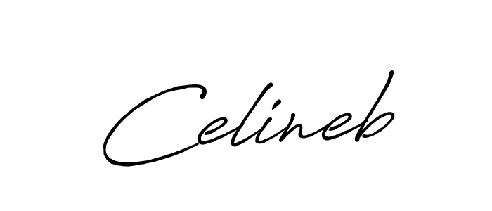 Use a signature maker to create a handwritten signature online. With this signature software, you can design (Antro_Vectra_Bolder) your own signature for name Celineb. Celineb signature style 7 images and pictures png