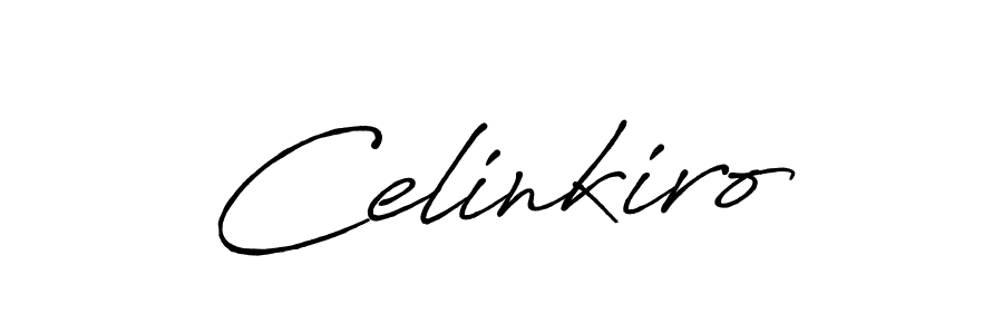 How to make Celinkiro name signature. Use Antro_Vectra_Bolder style for creating short signs online. This is the latest handwritten sign. Celinkiro signature style 7 images and pictures png