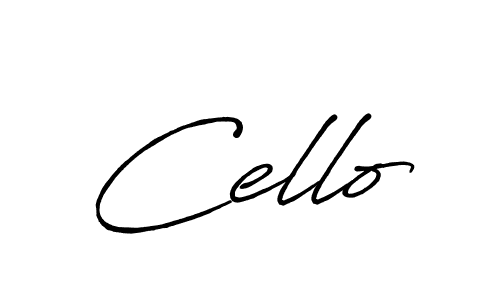 Design your own signature with our free online signature maker. With this signature software, you can create a handwritten (Antro_Vectra_Bolder) signature for name Cello. Cello signature style 7 images and pictures png