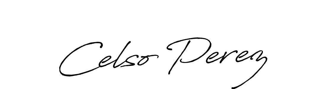 Create a beautiful signature design for name Celso Perez. With this signature (Antro_Vectra_Bolder) fonts, you can make a handwritten signature for free. Celso Perez signature style 7 images and pictures png