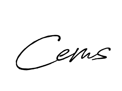 How to make Cems name signature. Use Antro_Vectra_Bolder style for creating short signs online. This is the latest handwritten sign. Cems signature style 7 images and pictures png