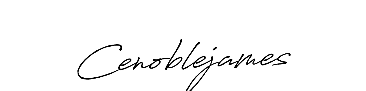 How to make Cenoblejames name signature. Use Antro_Vectra_Bolder style for creating short signs online. This is the latest handwritten sign. Cenoblejames signature style 7 images and pictures png