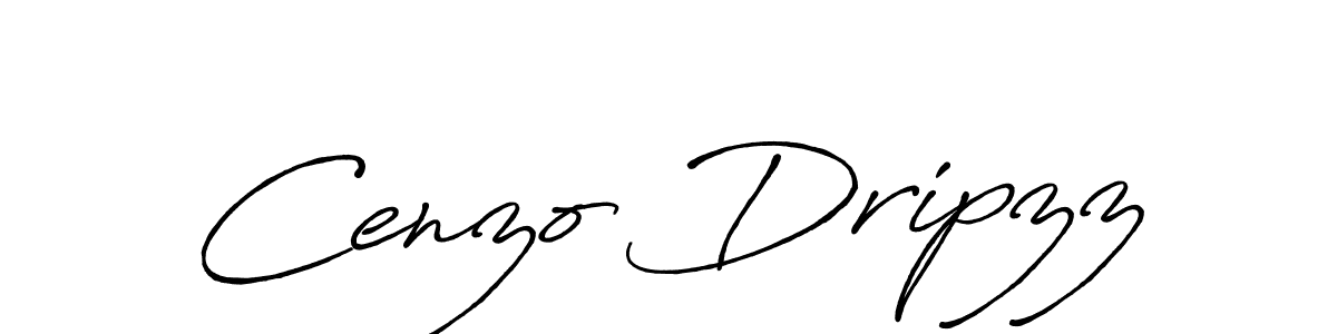 Design your own signature with our free online signature maker. With this signature software, you can create a handwritten (Antro_Vectra_Bolder) signature for name Cenzo Dripzz. Cenzo Dripzz signature style 7 images and pictures png