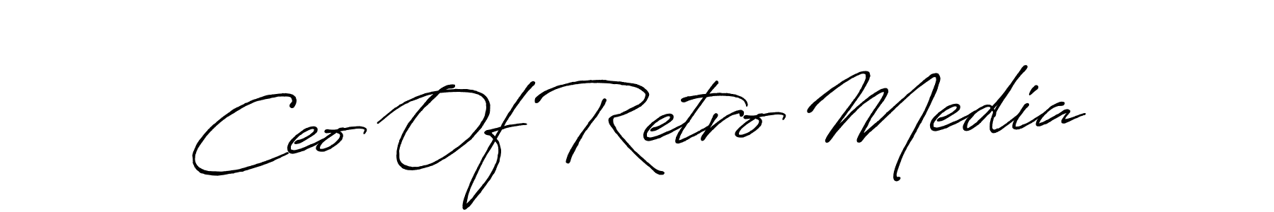 Use a signature maker to create a handwritten signature online. With this signature software, you can design (Antro_Vectra_Bolder) your own signature for name Ceo Of Retro Media. Ceo Of Retro Media signature style 7 images and pictures png