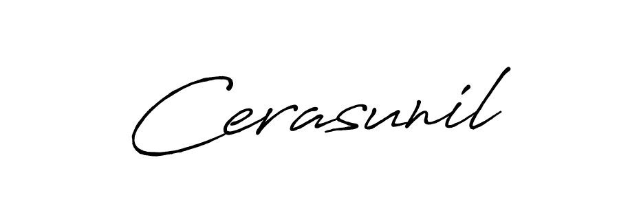 The best way (Antro_Vectra_Bolder) to make a short signature is to pick only two or three words in your name. The name Cerasunil include a total of six letters. For converting this name. Cerasunil signature style 7 images and pictures png