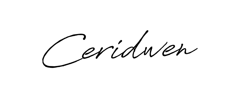 Make a beautiful signature design for name Ceridwen. With this signature (Antro_Vectra_Bolder) style, you can create a handwritten signature for free. Ceridwen signature style 7 images and pictures png