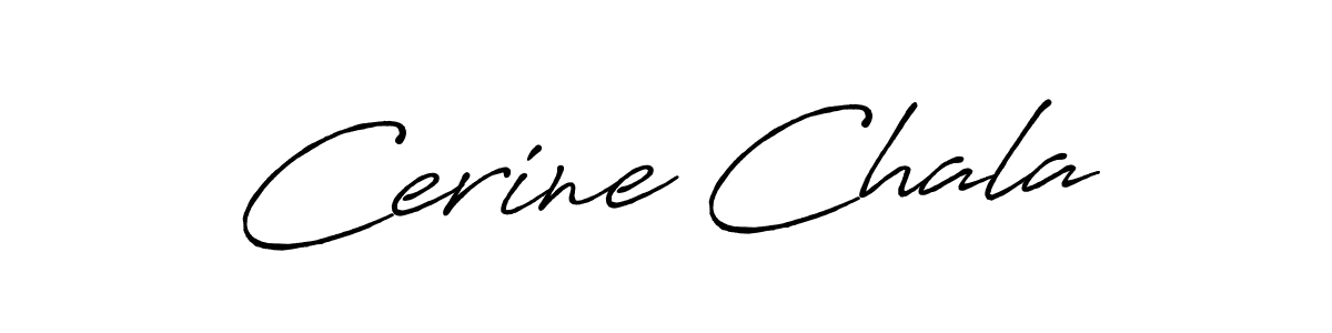 Cerine Chala stylish signature style. Best Handwritten Sign (Antro_Vectra_Bolder) for my name. Handwritten Signature Collection Ideas for my name Cerine Chala. Cerine Chala signature style 7 images and pictures png