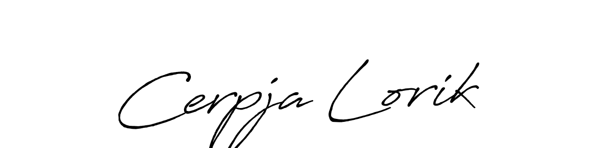 Make a beautiful signature design for name Cerpja Lorik. With this signature (Antro_Vectra_Bolder) style, you can create a handwritten signature for free. Cerpja Lorik signature style 7 images and pictures png