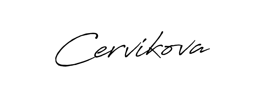 How to make Cervikova name signature. Use Antro_Vectra_Bolder style for creating short signs online. This is the latest handwritten sign. Cervikova signature style 7 images and pictures png