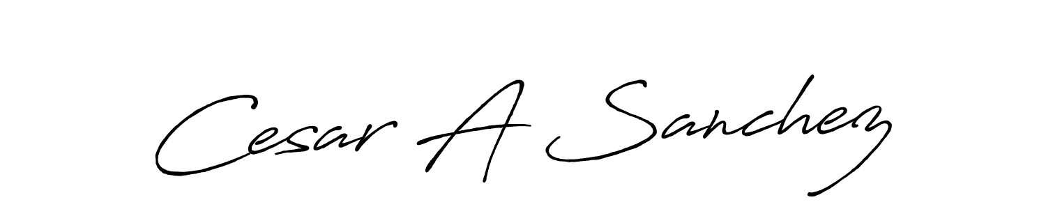 Make a short Cesar A Sanchez signature style. Manage your documents anywhere anytime using Antro_Vectra_Bolder. Create and add eSignatures, submit forms, share and send files easily. Cesar A Sanchez signature style 7 images and pictures png