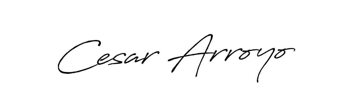 Cesar Arroyo stylish signature style. Best Handwritten Sign (Antro_Vectra_Bolder) for my name. Handwritten Signature Collection Ideas for my name Cesar Arroyo. Cesar Arroyo signature style 7 images and pictures png