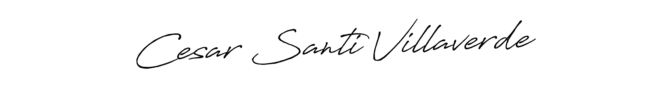 Antro_Vectra_Bolder is a professional signature style that is perfect for those who want to add a touch of class to their signature. It is also a great choice for those who want to make their signature more unique. Get Cesar Santi Villaverde name to fancy signature for free. Cesar Santi Villaverde signature style 7 images and pictures png