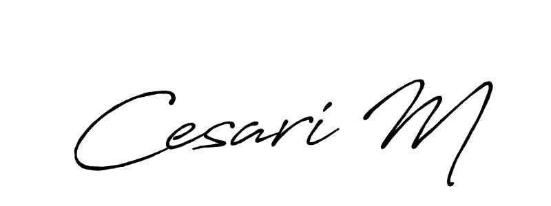 Also You can easily find your signature by using the search form. We will create Cesari M name handwritten signature images for you free of cost using Antro_Vectra_Bolder sign style. Cesari M signature style 7 images and pictures png