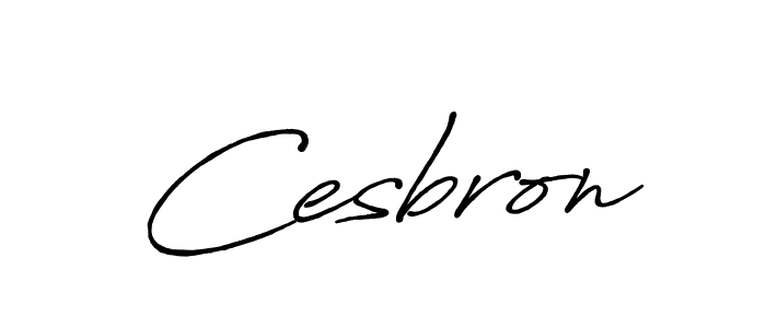 How to make Cesbron name signature. Use Antro_Vectra_Bolder style for creating short signs online. This is the latest handwritten sign. Cesbron signature style 7 images and pictures png