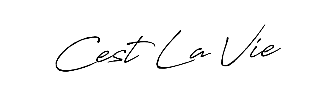 Cest La Vie stylish signature style. Best Handwritten Sign (Antro_Vectra_Bolder) for my name. Handwritten Signature Collection Ideas for my name Cest La Vie. Cest La Vie signature style 7 images and pictures png