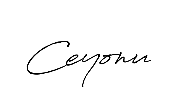 How to make Ceyonu signature? Antro_Vectra_Bolder is a professional autograph style. Create handwritten signature for Ceyonu name. Ceyonu signature style 7 images and pictures png