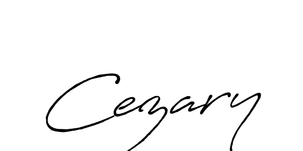 Cezary stylish signature style. Best Handwritten Sign (Antro_Vectra_Bolder) for my name. Handwritten Signature Collection Ideas for my name Cezary. Cezary signature style 7 images and pictures png