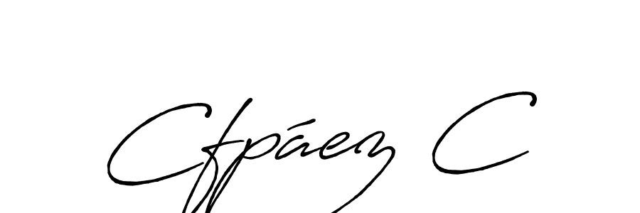 How to make Cfpáez C name signature. Use Antro_Vectra_Bolder style for creating short signs online. This is the latest handwritten sign. Cfpáez C signature style 7 images and pictures png