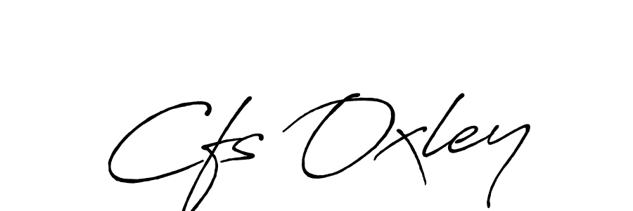 How to make Cfs Oxley name signature. Use Antro_Vectra_Bolder style for creating short signs online. This is the latest handwritten sign. Cfs Oxley signature style 7 images and pictures png