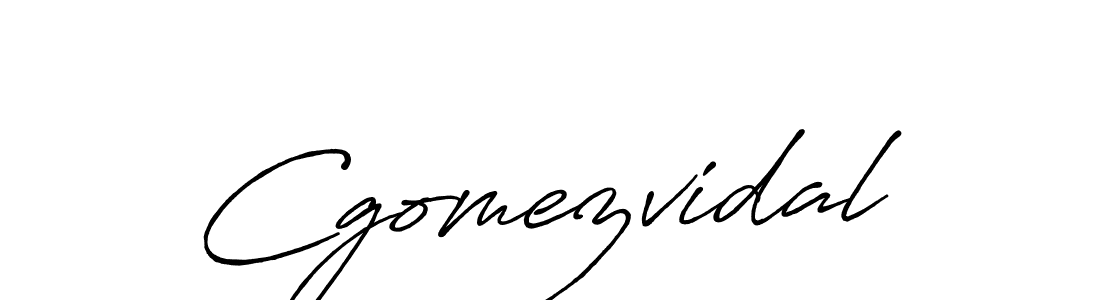 Make a beautiful signature design for name Cgomezvidal. With this signature (Antro_Vectra_Bolder) style, you can create a handwritten signature for free. Cgomezvidal signature style 7 images and pictures png