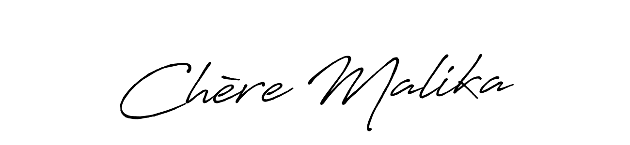 How to make Chère Malika signature? Antro_Vectra_Bolder is a professional autograph style. Create handwritten signature for Chère Malika name. Chère Malika signature style 7 images and pictures png