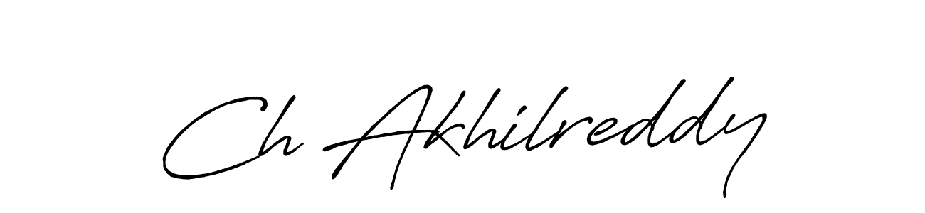 Also You can easily find your signature by using the search form. We will create Ch Akhilreddy name handwritten signature images for you free of cost using Antro_Vectra_Bolder sign style. Ch Akhilreddy signature style 7 images and pictures png
