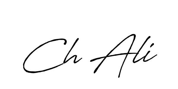 Use a signature maker to create a handwritten signature online. With this signature software, you can design (Antro_Vectra_Bolder) your own signature for name Ch Ali. Ch Ali signature style 7 images and pictures png