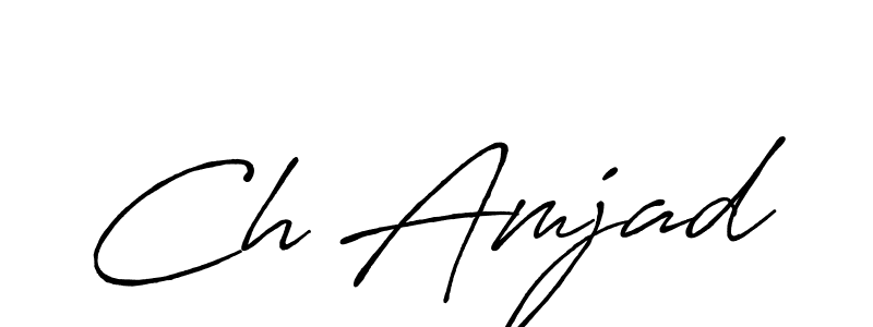 Make a beautiful signature design for name Ch Amjad. With this signature (Antro_Vectra_Bolder) style, you can create a handwritten signature for free. Ch Amjad signature style 7 images and pictures png