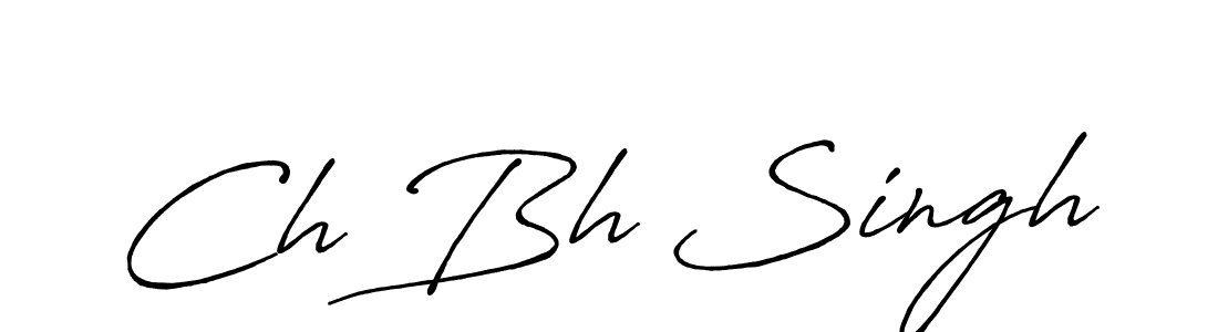Also You can easily find your signature by using the search form. We will create Ch Bh Singh name handwritten signature images for you free of cost using Antro_Vectra_Bolder sign style. Ch Bh Singh signature style 7 images and pictures png