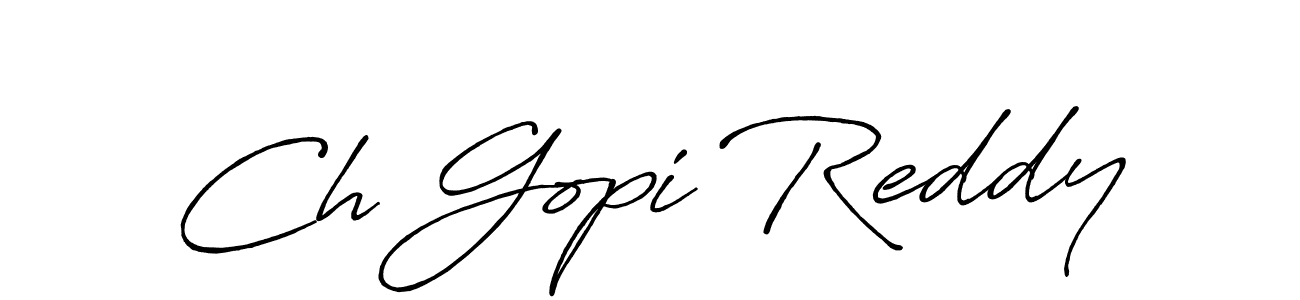 Create a beautiful signature design for name Ch Gopi Reddy. With this signature (Antro_Vectra_Bolder) fonts, you can make a handwritten signature for free. Ch Gopi Reddy signature style 7 images and pictures png