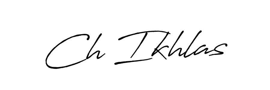 It looks lik you need a new signature style for name Ch Ikhlas. Design unique handwritten (Antro_Vectra_Bolder) signature with our free signature maker in just a few clicks. Ch Ikhlas signature style 7 images and pictures png