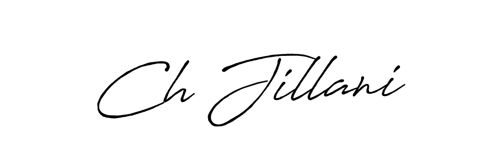 Make a beautiful signature design for name Ch Jillani. With this signature (Antro_Vectra_Bolder) style, you can create a handwritten signature for free. Ch Jillani signature style 7 images and pictures png