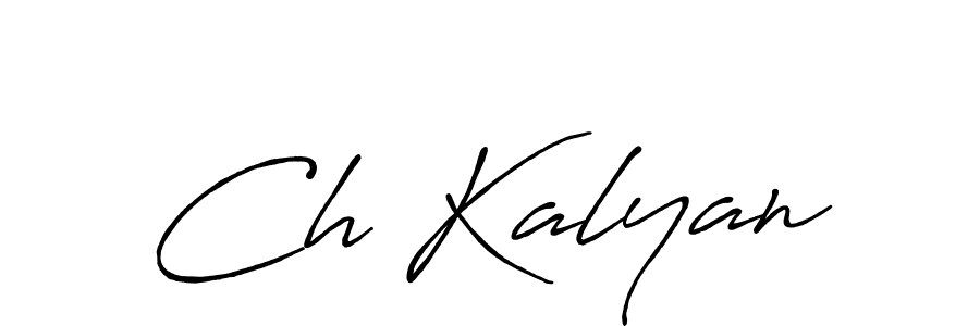 Create a beautiful signature design for name Ch Kalyan. With this signature (Antro_Vectra_Bolder) fonts, you can make a handwritten signature for free. Ch Kalyan signature style 7 images and pictures png