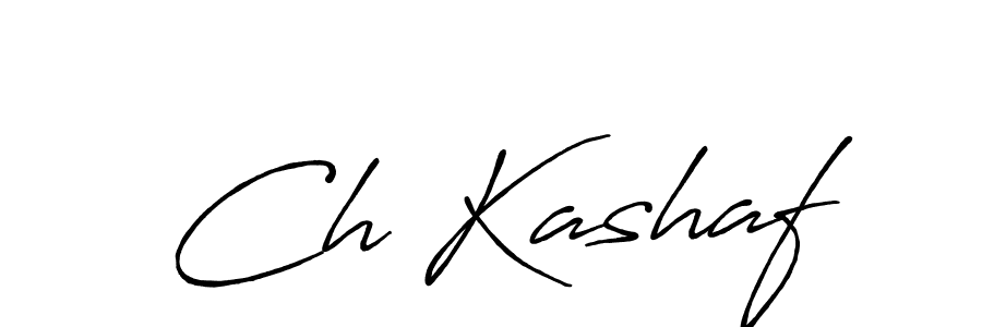 How to make Ch Kashaf name signature. Use Antro_Vectra_Bolder style for creating short signs online. This is the latest handwritten sign. Ch Kashaf signature style 7 images and pictures png