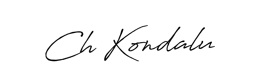 if you are searching for the best signature style for your name Ch Kondalu. so please give up your signature search. here we have designed multiple signature styles  using Antro_Vectra_Bolder. Ch Kondalu signature style 7 images and pictures png