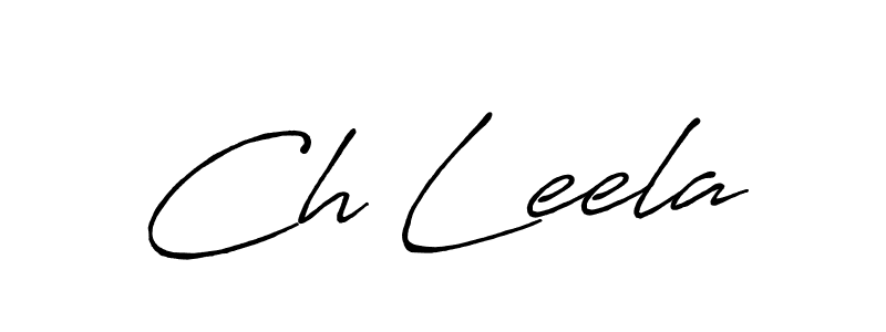 Make a beautiful signature design for name Ch Leela. With this signature (Antro_Vectra_Bolder) style, you can create a handwritten signature for free. Ch Leela signature style 7 images and pictures png