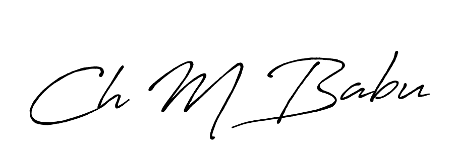 It looks lik you need a new signature style for name Ch M Babu. Design unique handwritten (Antro_Vectra_Bolder) signature with our free signature maker in just a few clicks. Ch M Babu signature style 7 images and pictures png