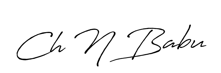 Ch N Babu stylish signature style. Best Handwritten Sign (Antro_Vectra_Bolder) for my name. Handwritten Signature Collection Ideas for my name Ch N Babu. Ch N Babu signature style 7 images and pictures png