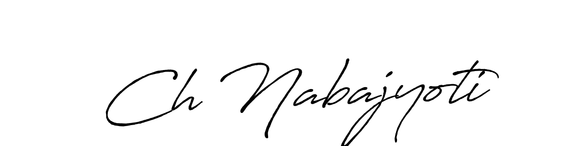Make a beautiful signature design for name Ch Nabajyoti. With this signature (Antro_Vectra_Bolder) style, you can create a handwritten signature for free. Ch Nabajyoti signature style 7 images and pictures png
