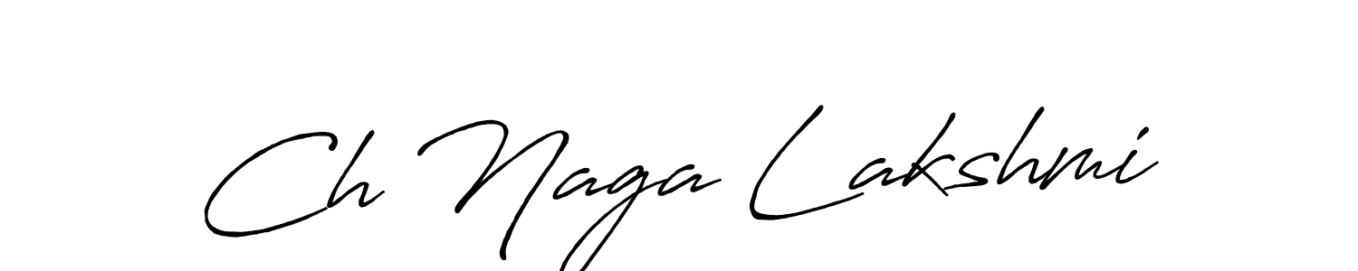 Create a beautiful signature design for name Ch Naga Lakshmi. With this signature (Antro_Vectra_Bolder) fonts, you can make a handwritten signature for free. Ch Naga Lakshmi signature style 7 images and pictures png