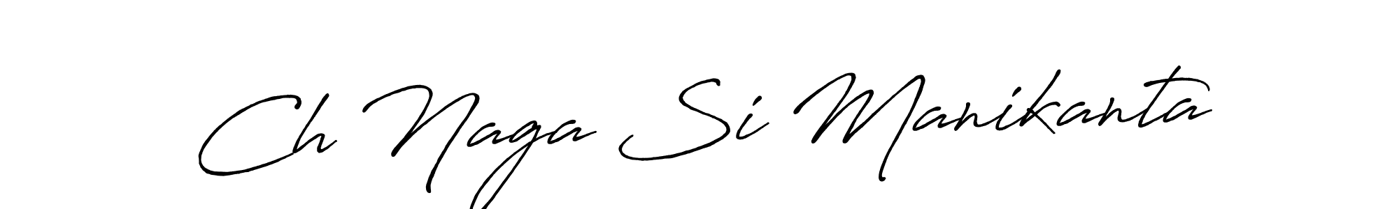 The best way (Antro_Vectra_Bolder) to make a short signature is to pick only two or three words in your name. The name Ch Naga Si Manikanta include a total of six letters. For converting this name. Ch Naga Si Manikanta signature style 7 images and pictures png